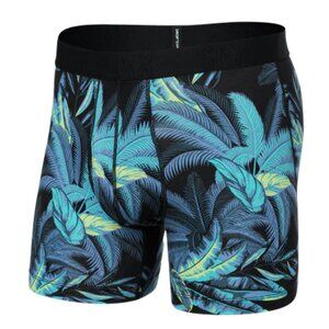 NWT SAXX  DropTemp Cooling Cotton Boxer Brief - Tropical Print – Medium